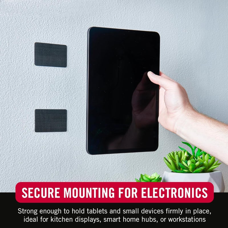 Velcro مشابك ثقيلة التحمل من العلامة التجارية | شرائط 4x2 بوصة 4 مجموعات | تحمل 10 أرطال | لاصق ذاتي الالتصاق | قوة صناعية سوداء | للاستخدام الداخلي أو الخارجي، 90209 - Image 4